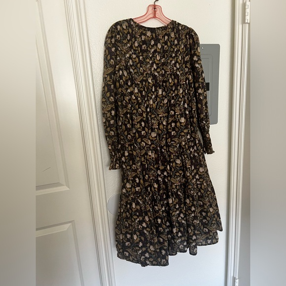 Anthropologie Women's Let Me Be Odette Maxi Dress BLACK MOTIF Size 4 P - Picture 9 of 9